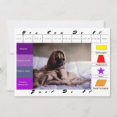 Funny Dog Education Game Einladung (Vorderseite)