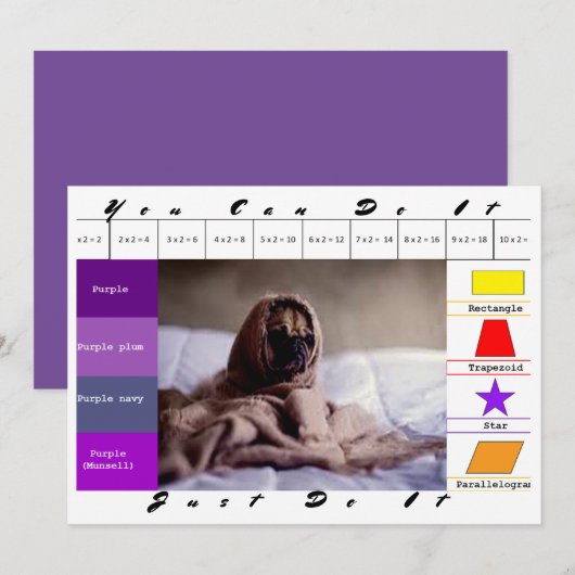 Funny Dog Education Game Einladung (Vorne/Hinten)