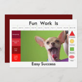 Funny Dog Education Game Einladung (Vorne/Hinten)