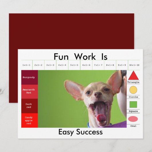 Funny Dog Education Game Einladung (Vorne/Hinten)
