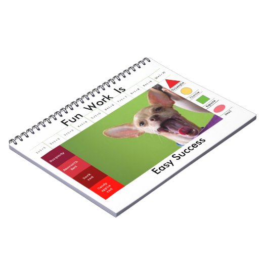 Funny Dog Education Game Notizblock (Linke Seite)