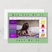 Funny Dog Education Game Postkarte (Vorne/Hinten)