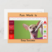 Funny Dog Education Game Postkarte (Vorne/Hinten)