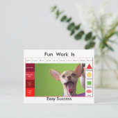 Funny Dog Education Game Postkarte (Stehend Vorderseite)