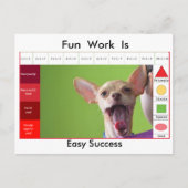Funny Dog Education Game Postkarte (Vorderseite)