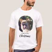 Funny Dog Erster Personalisierter Hund Foto T-Shirt (Vorderseite)