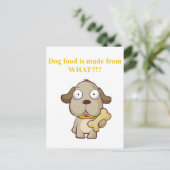 Funny Dog Essen wird aus was gemacht?! Postkarte (Stehend Vorderseite)