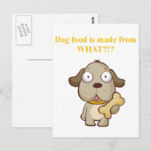 Funny Dog Essen wird aus was gemacht?! Postkarte (Vorne/Hinten)