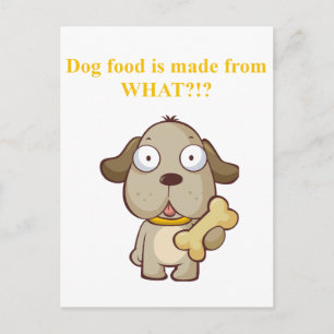 Funny Dog Essen wird aus was gemacht?! Postkarte