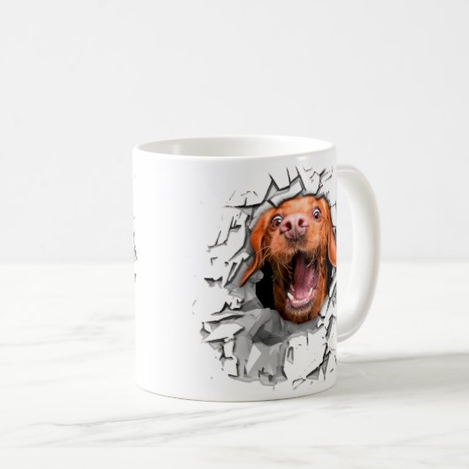 Funny dog face coffee Tasse (VorderseiteRechts)