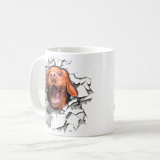Funny dog face coffee Tasse (Vorderseite Links)