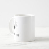 Funny Dog Face & "Flüchtige Blick-a-Brew" Hunde Ma Kaffeetasse (Vorderseite Links)