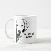 Funny Dog Face & Snacks Hund Mama Spaß Kaffeetasse (Links)