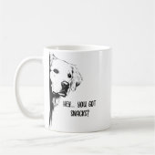 Funny Dog Face & Snacks Hund Mama Spaß Kaffeetasse (Links)