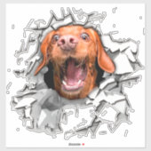Funny dog face Sticker (Blatt)