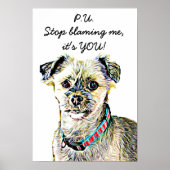 Funny Dog Farting Poster (Vorne)