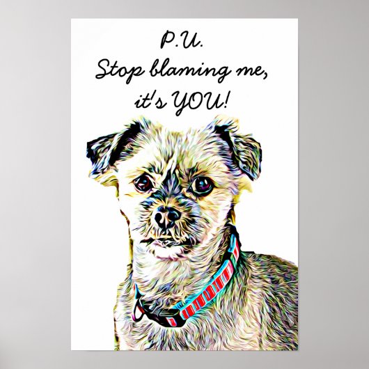 Funny Dog Farting Poster (Vorne)