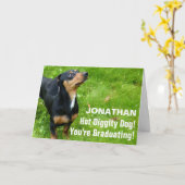 Funny Dog Foto Abschluss Card Benutzerdefinierter Karte (Gelbe Blume)
