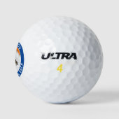 Funny Dog Foto Blue and White Golf Balls Golfball (Logo)