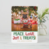 Funny Dog Foto Feiertagskarte (Stehend Vorderseite)