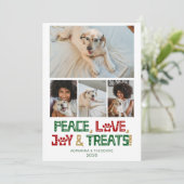 Funny Dog Foto Feiertagskarte (Stehend Vorderseite)