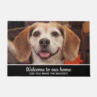 Funny Dog Foto haben Sie mitgebracht Snacks Willko Fußmatte