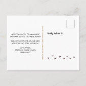 Funny Dog Foto Personalisierte Heimtierbewegung Ankündigungspostkarte (Rückseite)