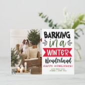 Funny Dog Foto Weihnachtsbild Personalisiert Feiertagskarte (Stehend Vorderseite)
