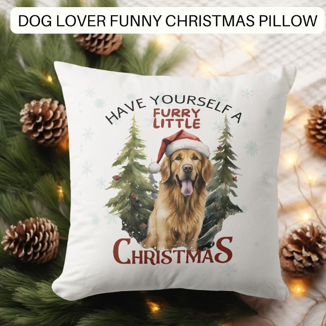 Funny Dog Furry Little Christmas Kissen (Von Creator hochgeladen)