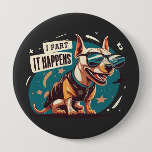 Funny Dog Furz Es passiert Button