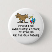 Funny Dog Gedicht Button (Vorderseite)