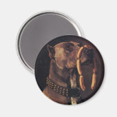 Funny Dog Gemälde Magnet (Vorderseite/Rückseite)