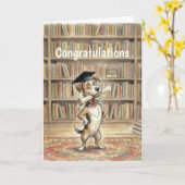 Funny Dog Graduation Karte (Gelbe Blume)