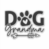 Funny Dog Grandma Aufkleber (Vorderseite)