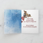 Funny Dog Grandtochter Kinder Weihnachten Karte (Innenseite)