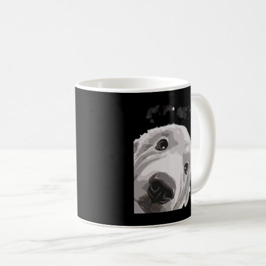 Funny Dog Great Pyrenäen Kaffeetasse (VorderseiteRechts)