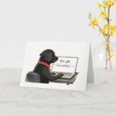 Funny Dog Greeting Card | Who’s a Goodog? Karte (Gelbe Blume)