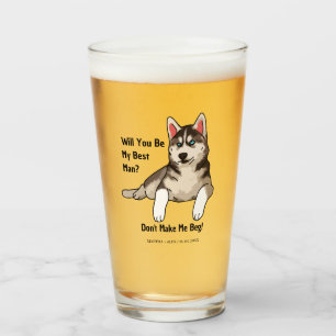 Funny Dog Gromsmen Vorschlag Werden Sie mein Bräut Glas