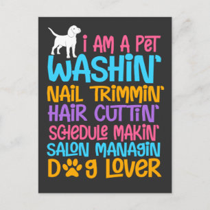 Funny Dog Groomer Quote Pet Witty Puppy Grooming Postkarte