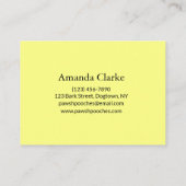 Funny Dog Grooming Design – “Snip Happens” Cartoon Visitenkarte (Rückseite)