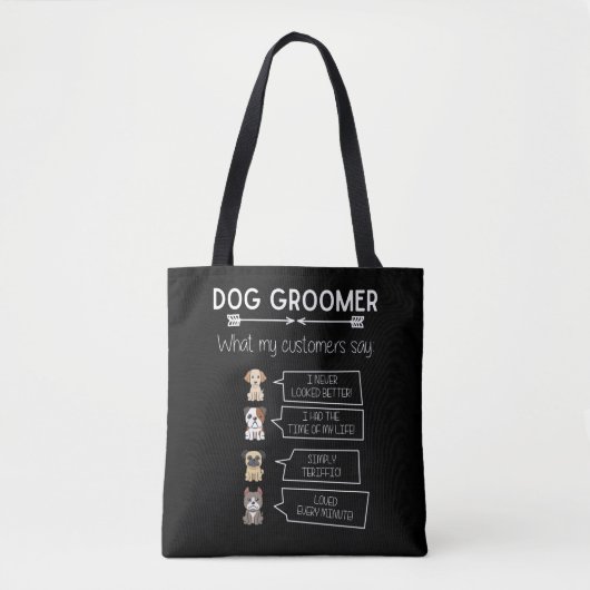 Funny Dog Grooming Humorer Welpe Groomer Spaß Tasche (Vorderseite)