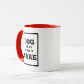 Funny Dog Hair Kümmert sich nicht um eine benutzer Tasse (Vorderseite Links)