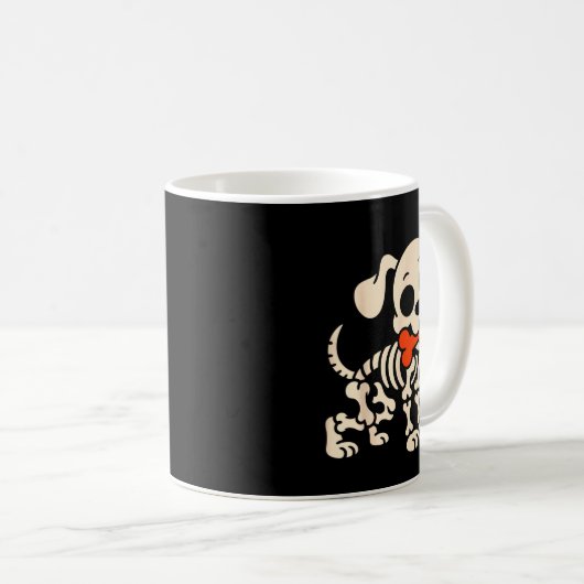 Funny Dog Halloween Skeleton Costume Soky Season Kaffeetasse (VorderseiteRechts)