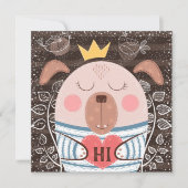 Funny Dog Hello Card Dankeskarte (Vorderseite)