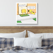 Funny Dog Hintern in Doggy Door Wrapped Canvas Pri Leinwanddruck (Insitu (Schlafzimmer))
