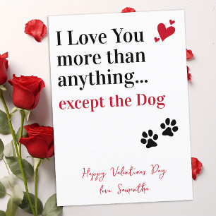 Funny Dog I Liebe Sie Niedlichen Valentinstag Feiertagskarte
