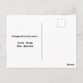 Funny dog Illustration gratuliert neuen Job Pos Postkarte (Rückseite)