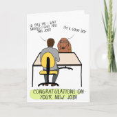 Funny dog Illustration neue Job-Karte Karte (Vorderseite)