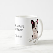 Funny Dog individuelle Name & Text Tasse (VorderseiteRechts)