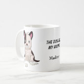 Funny Dog individuelle Name & Text Tasse (Vorderseite Links)